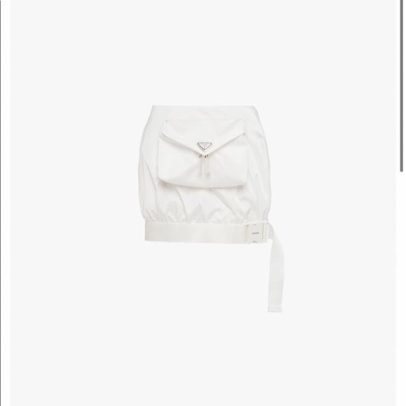 White Prada Re-Nylon Gabardine skirt